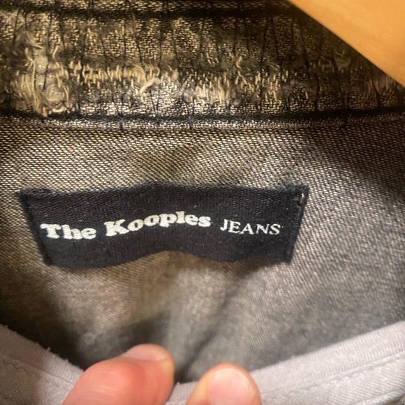 Kooples Jeans Men’s Button Down Distressed shirt, size small - Great Condition! - Picture 2 of 6